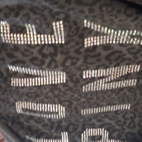 Vintage Victoria's Secret Pink Varsity Cheetah Print Coat with Embellished Bling - Picture 4 of 4